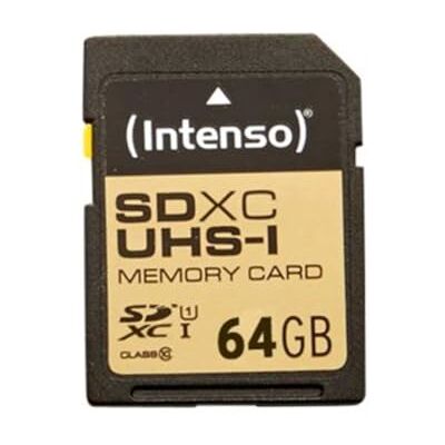 Intenso Premium SDXC UHS-I 64GB Klass 10 Minneskort Blå, 1 stycke Intenso Premium SDXC UHS-I 64GB Klass 10 Minneskort Blå, 1 stycke