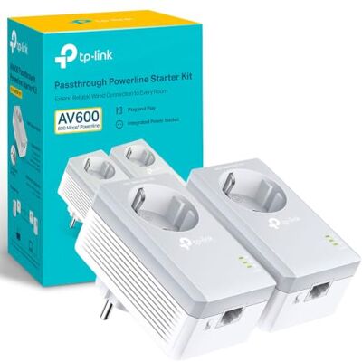 TP-Link TL-PA4010PKIT Passthrough Powerline Adapter Starter Kit Kompatibel med alla lådor, plug and play, snabb Ethernet-port, utöka din anslutning via elnätverk, idealisk 4K-streaming TP-Link TL-PA4010PKIT Passthrough Powerline Adapter Starter Kit Kompatibel med alla lådor, plug and play, snabb Ethernet-port, utöka din anslutning via elnätverk, idealisk 4K-streaming