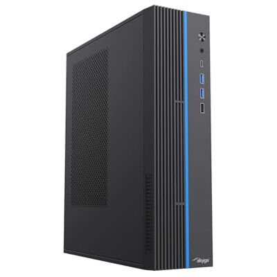 AKYGA SFF datorhölje AK-302-01BL för mini PC Micro ATX Mini ITX, USB-C 2X USB 3.0 USB 2.0, CTIA-ljuduttag, Kensington, svart, utan PSU AKYGA SFF datorhölje AK-302-01BL för mini PC Micro ATX Mini ITX, USB-C 2X USB 3.0 USB 2.0, CTIA-ljuduttag, Kensington, svart, utan PSU