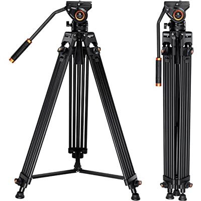 K&F CONCEPT kamerastativ Video Stativ System,184 cm Kraftigt Stativ med 360° Rörligt Huvud,Professionellt Stativ i Aluminium med Snabbkopplingsplatta för DSLR,Camcorder,Kameror, Max. Belastning 8KG 360 graders vätskehuvud och snabbkopplingsplatta, max K&F CONCEPT kamerastativ Video Stativ System,184 cm Kraftigt Stativ med 360° Rörligt Huvud,Professionellt Stativ i Aluminium med Snabbkopplingsplatta för DSLR,Camcorder,Kameror, Max. Belastning 8KG 360 graders vätskehuvud och snabbkopplingsplatta, max