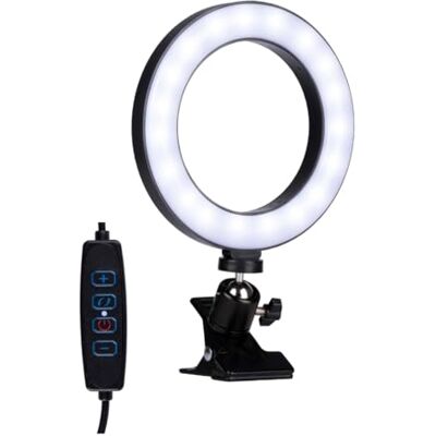 Grundig Ringljus, Ø 15,6 cm telefonlampa för selfie, ring med 48 lysdioder 3 belysningslägen USB-strömförsörjning flexibla armar TikTok-fotobelysning med klämma Grundig Ringljus, Ø 15,6 cm telefonlampa för selfie, ring med 48 lysdioder 3 belysningslägen USB-strömförsörjning flexibla armar TikTok-fotobelysning med klämma