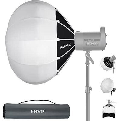 NEEWER 65 cm/26 tum lykta softbox ett steg snabbfrigöring, 360° ljusspridare med kjol, Bowens-fäste för videolampa CB60 CB100 CB150 kompatibel med Aputure Light 600d Amaran 60x Godox SL60W, NS65L NEEWER 65 cm/26 tum lykta softbox ett steg snabbfrigöring, 360° ljusspridare med kjol, Bowens-fäste för videolampa CB60 CB100 CB150 kompatibel med Aputure Light 600d Amaran 60x Godox SL60W, NS65L