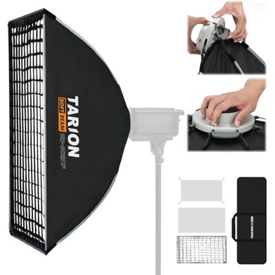 TARION Hopfällbar softbox med Bowens-fäste – 60 x 90 cm/24 x 36 tum rektangulär mjuk låda med snabbkoppling och installation rektangulär videobelysning, softbox för studio-filmande ljusfotografi, TARION Hopfällbar softbox med Bowens-fäste – 60 x 90 cm/24 x 36 tum rektangulär mjuk låda med snabbkoppling och installation rektangulär videobelysning, softbox för studio-filmande ljusfotografi,