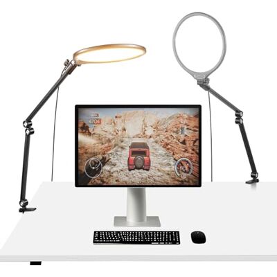 NEEWER BASICS 2-belysningspaket, LED-ringljus, 10,5 tum för Key Light Streaming, 3 000–6 500K, 15W, med justerbar arm för skrivbord och timer, för bärbar dator, zoom och smink, R10 NEEWER BASICS 2-belysningspaket, LED-ringljus, 10,5 tum för Key Light Streaming, 3 000–6 500K, 15W, med justerbar arm för skrivbord och timer, för bärbar dator, zoom och smink, R10