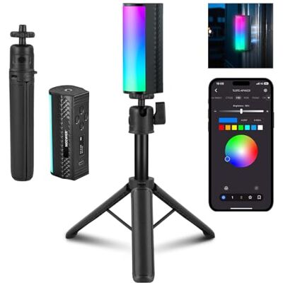 NEEWER Magnetisk handhållen ljusstav med skrivbordsstativ, 17 scener, APP-kontroll 360° full RGB mini LED-videobelysningspinne, 2500K-8500K dimbar CRI97 för fotografering Vlog TikTok, 2550 mAh batteri NEEWER Magnetisk handhållen ljusstav med skrivbordsstativ, 17 scener, APP-kontroll 360° full RGB mini LED-videobelysningspinne, 2500K-8500K dimbar CRI97 för fotografering Vlog TikTok, 2550 mAh batteri