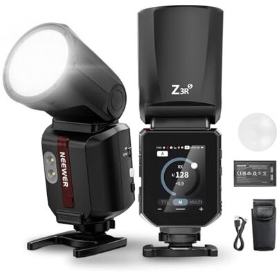NEEWER Z3R-S 100Ws 2,4 G runt huvud TTL-blixt kompatibel med Sony-kameror För ZV1, Speedlite kompatibel med Godox, pekskärm, 1/8000s HSS, 2 modelleringsljus, TTL/M växel, 3 000 mAh, 500 full effekt NEEWER Z3R-S 100Ws 2,4 G runt huvud TTL-blixt kompatibel med Sony-kameror För ZV1, Speedlite kompatibel med Godox, pekskärm, 1/8000s HSS, 2 modelleringsljus, TTL/M växel, 3 000 mAh, 500 full effekt