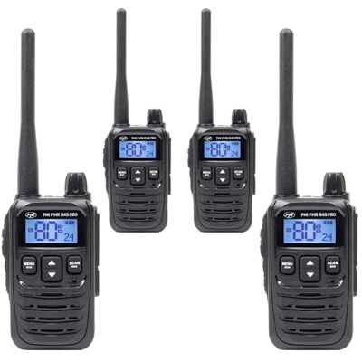 PNI Kit med 4 bärbara radiostationer PMR R45 PRO 446MHz, 0,5 W, 99 programmerbara kanaler, 16 PMR och 38 CTCSS och 104 DCS-toner, 5-nivå Squelch, VOX, TOT, BCL, Scan, Roger Beep PNI Kit med 4 bärbara radiostationer PMR R45 PRO 446MHz, 0,5 W, 99 programmerbara kanaler, 16 PMR och 38 CTCSS och 104 DCS-toner, 5-nivå Squelch, VOX, TOT, BCL, Scan, Roger Beep