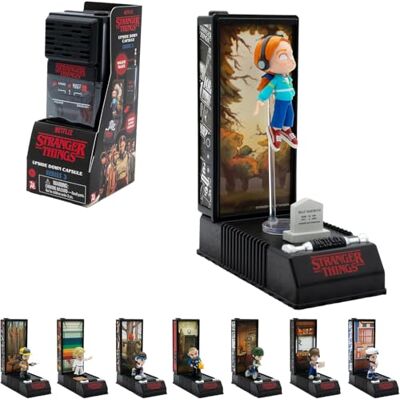YuMe 15099 – Stranger Things Upside Down Capsule, 1 av 8 minifigurer med walkie-talkie, samlarfigur med displaystativ, Netflix Merch för fans av serien YuMe 15099 – Stranger Things Upside Down Capsule, 1 av 8 minifigurer med walkie-talkie, samlarfigur med displaystativ, Netflix Merch för fans av serien