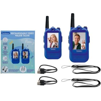 Lexibook , Walkie-talkie med videosamtal, TWV10LXB Färgskärm, visuell kommunikation, laddningsbart batteri, lång räckvidd, blå Lexibook , Walkie-talkie med videosamtal, TWV10LXB Färgskärm, visuell kommunikation, laddningsbart batteri, lång räckvidd, blå