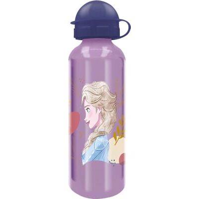 Stor TataWay in viaggio si cresce Disney Frozen Elsa och Anna lila aluminium vattenflaska för flickor 530 ml med pip och säkerhetslås Stor TataWay in viaggio si cresce Disney Frozen Elsa och Anna lila aluminium vattenflaska för flickor 530 ml med pip och säkerhetslås