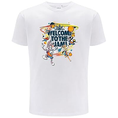 ERT GROUP Warner Bros. Space Jam 2, Space Jam 003, Kortärmad T-shirt herr, 100% bomull, Ensidigt levande tryck, Size L, White, Sömlös design, Smidigt och elastiskt tyg för vardaglig lätthet ERT GROUP Warner Bros. Space Jam 2, Space Jam 003, Kortärmad T-shirt herr, 100% bomull, Ensidigt levande tryck, Size L, White, Sömlös design, Smidigt och elastiskt tyg för vardaglig lätthet