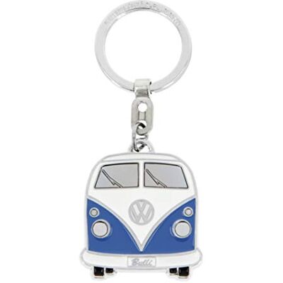 BRISA VW Collection – Volkswagen emaljerad metall nyckelhänge ring nyckelring tillbehör nyckelhållare i T1 Bulli buss-design (fram/blå) BRISA VW Collection – Volkswagen emaljerad metall nyckelhänge ring nyckelring tillbehör nyckelhållare i T1 Bulli buss-design (fram/blå)