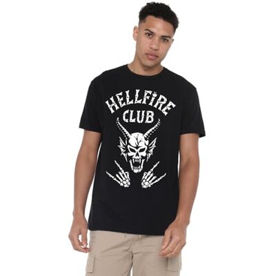 Stranger Things Hellfire Club Bones Unisex T-shirt, Svart, XX-Large, Svart, XXL Stranger Things Hellfire Club Bones Unisex T-shirt, Svart, XX-Large, Svart, XXL