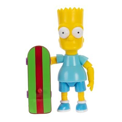Jakks Pacific The Simpsons 5" Bart Blue skjorta med skateboard W4 Jakks Pacific The Simpsons 5" Bart Blue skjorta med skateboard W4