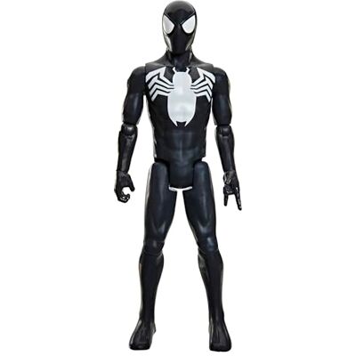 Spider-Man Marvel Titan Series i svart dräkt-actionfigur i 30 cm skala, superhjälteleksaker för barn från 4 år Spider-Man Marvel Titan Series i svart dräkt-actionfigur i 30 cm skala, superhjälteleksaker för barn från 4 år