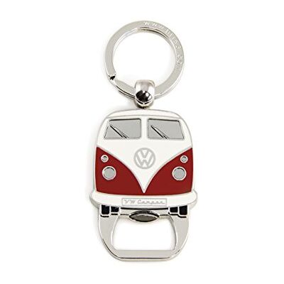 BRISA VW Collection – Volkswagen nyckelhängare, nyckelring, nyckelring, tillbehör, nyckelhållare med ölflasköppnare i T1 Bulli buss-design (röd) BRISA VW Collection – Volkswagen nyckelhängare, nyckelring, nyckelring, tillbehör, nyckelhållare med ölflasköppnare i T1 Bulli buss-design (röd)