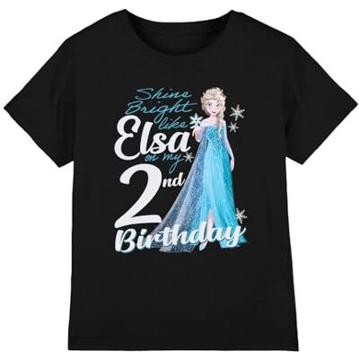Disney mandarin creative ltd Frozen Bright Like Elsa 2:a födelsedagen flickor t-shirt, svart, 3-4 år, Svart, 3-4 År Disney mandarin creative ltd Frozen Bright Like Elsa 2:a födelsedagen flickor t-shirt, svart, 3-4 år, Svart, 3-4 År
