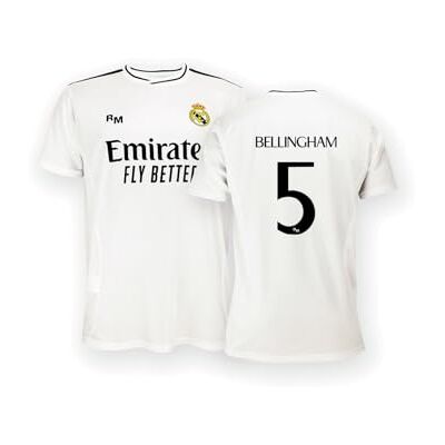 Real Madrid Home Kit Säsong 24/25, Bellingham, XL, Replica Yenye Leseni Rasmi Real Madrid Home Kit Säsong 24/25, Bellingham, XL, Replica Yenye Leseni Rasmi