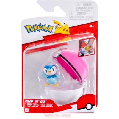 Pokémon PKW4613 Clip N´Go Piplup w. Love Ball W24 Compatible with Pokemon 5cm Batlle Figure Pokémon PKW4613 Clip N´Go Piplup w. Love Ball W24 Compatible with Pokemon 5cm Batlle Figure
