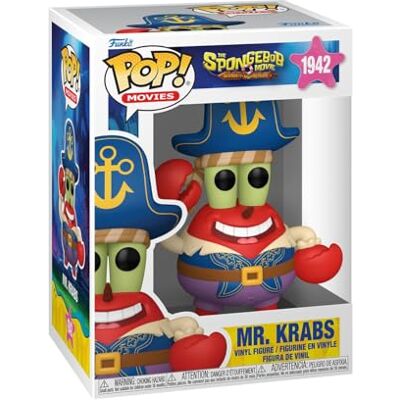 Funko Pop! Movies: Svampbob Movie Mr Krabs Vinylfigur Samling Presentidé Officiell Merchandising Leksaker för Barn Och Vuxna Tecknade Fans Funko Pop! Movies: Svampbob Movie Mr Krabs Vinylfigur Samling Presentidé Officiell Merchandising Leksaker för Barn Och Vuxna Tecknade Fans