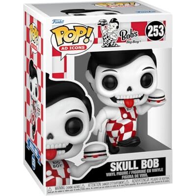 Funko Pop! AD Icons: Bob's Big Boy Skull Bob Vinylfigur Samling Presentidé Officiell Merchandising Leksaker för Barn Och Vuxna Ad Icons Fans Samlarfigur Funko Pop! AD Icons: Bob's Big Boy Skull Bob Vinylfigur Samling Presentidé Officiell Merchandising Leksaker för Barn Och Vuxna Ad Icons Fans Samlarfigur