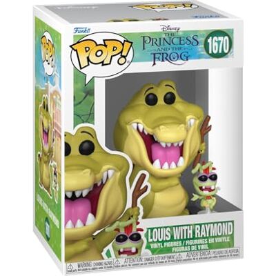 Funko Pop! & Buddy: Prinsessan och grodan Louis The Alligator With Raymond prinsessan och grodan samlarfigur i vinyl presentidé officiell merchandising Funko Pop! & Buddy: Prinsessan och grodan Louis The Alligator With Raymond prinsessan och grodan samlarfigur i vinyl presentidé officiell merchandising