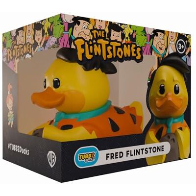 TUBBZ Boxed Edition: Flintstones Fred Flintstone Cosplaying Gummianka Vinylfigur Officiellt samlarobjekt för fans av Flintstenar TUBBZ Boxed Edition: Flintstones Fred Flintstone Cosplaying Gummianka Vinylfigur Officiellt samlarobjekt för fans av Flintstenar