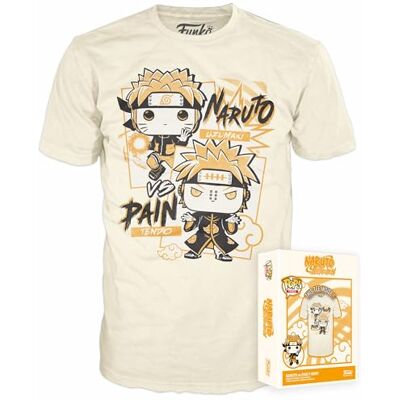 Funko Boxed Tee: Naruto Naruto V Pain Small (S) T-Shirt Kläder Presentidé Kortärmad topp för vuxna unisex män och kvinnor Officiella varor Anime-fans Funko Boxed Tee: Naruto Naruto V Pain Small (S) T-Shirt Kläder Presentidé Kortärmad topp för vuxna unisex män och kvinnor Officiella varor Anime-fans