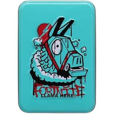 Paladone Fortnite spelkort för poker, Rummy, Go Fish, kortspel, spelprodukt med officiell licens på metallburk Paladone Fortnite spelkort för poker, Rummy, Go Fish, kortspel, spelprodukt med officiell licens på metallburk