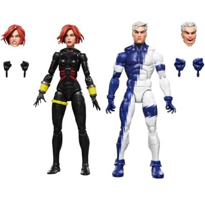 Marvel Legends Series Black Widow och Quicksilver, actionfigurer på 15 cm från serien Avengers: The Crossing för samlare Marvel Legends Series Black Widow och Quicksilver, actionfigurer på 15 cm från serien Avengers: The Crossing för samlare