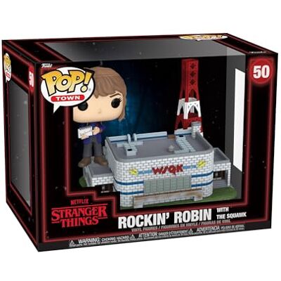 Funko POP! Town: Stranger Things Season 5 -Rockin' Robin with The Squawk Samling Vinylfigur Presentidé Officiell Merchandising Leksaker för barn och vuxna Funko POP! Town: Stranger Things Season 5 -Rockin' Robin with The Squawk Samling Vinylfigur Presentidé Officiell Merchandising Leksaker för barn och vuxna