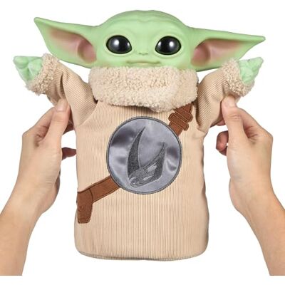 Mattel Star Wars The Mandalorian & Grogu Movie Pick-Me-Up Grogu 28 cm hög mjukisleksak med ögon som öppnas, huvud i vinyl, mjuk kropp och mjuka händer, JKN44 Mattel Star Wars The Mandalorian & Grogu Movie Pick-Me-Up Grogu 28 cm hög mjukisleksak med ögon som öppnas, huvud i vinyl, mjuk kropp och mjuka händer, JKN44