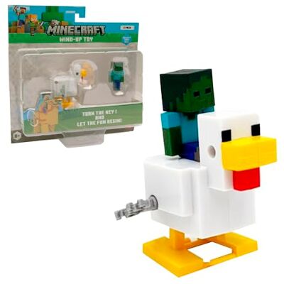 Bizak Minecraft Baby Zombie och fjäderfäryttare med rörelse, samlarfigurer, 5 och 7 cm, med rep för att liva upp spelet, fanleksak (64110035) Bizak Minecraft Baby Zombie och fjäderfäryttare med rörelse, samlarfigurer, 5 och 7 cm, med rep för att liva upp spelet, fanleksak (64110035)