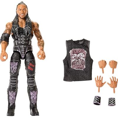 Mattel WWE Elite Damian Priest actionfigur med tillbehör, serie 122 Innehåller samlarfigur av Damian Priest, 15 cm, 25 rörliga leder och utbytbara händer, för barn och samlare, JHT53 Mattel WWE Elite Damian Priest actionfigur med tillbehör, serie 122 Innehåller samlarfigur av Damian Priest, 15 cm, 25 rörliga leder och utbytbara händer, för barn och samlare, JHT53