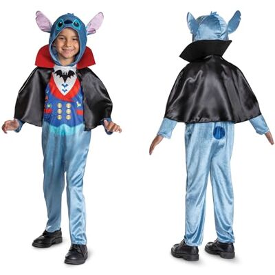 Disney Lilo & Stitch Stitch Vampire barnkostym, officiellt licensierad av Disguise, bekväm passform och detaljerad design, S 5 till 6 Disney Lilo & Stitch Stitch Vampire barnkostym, officiellt licensierad av Disguise, bekväm passform och detaljerad design, S 5 till 6