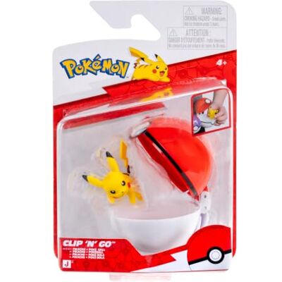Pokémon PKW4614 Clip N´Go Pikachu w. Poke Ball W24 Compatible with Pokemon 5cm Batlle Figure Pokémon PKW4614 Clip N´Go Pikachu w. Poke Ball W24 Compatible with Pokemon 5cm Batlle Figure
