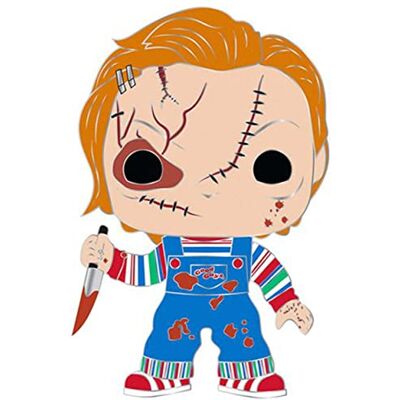 Funko Pop! Stor emalj pin skräck: Chucky – Chucky emaljnålar – söt brosch att samla – för ryggsäckar och väskor – presentidé – officiella varor – filmfans Funko Pop! Stor emalj pin skräck: Chucky – Chucky emaljnålar – söt brosch att samla – för ryggsäckar och väskor – presentidé – officiella varor – filmfans