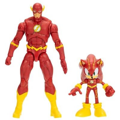Sonic The Hedgehog DC x & The Flash Actionfigur Multipack, Officiellt Licensierad av Jakks Pacific, Innehåller 2,5" & 5" Klassiska Actionfigurer, Sonic x DC Samlarobjekt Sonic The Hedgehog DC x & The Flash Actionfigur Multipack, Officiellt Licensierad av Jakks Pacific, Innehåller 2,5" & 5" Klassiska Actionfigurer, Sonic x DC Samlarobjekt