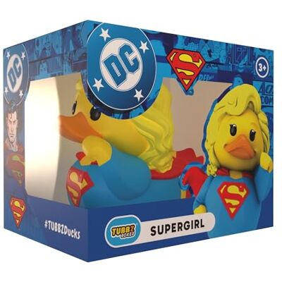 TUBBZ Boxed Edition: DC Comics Supergirl Cosplaying Rubber Duck Vinylfigur Officiellt samlarobjekt för fans av Superman TUBBZ Boxed Edition: DC Comics Supergirl Cosplaying Rubber Duck Vinylfigur Officiellt samlarobjekt för fans av Superman