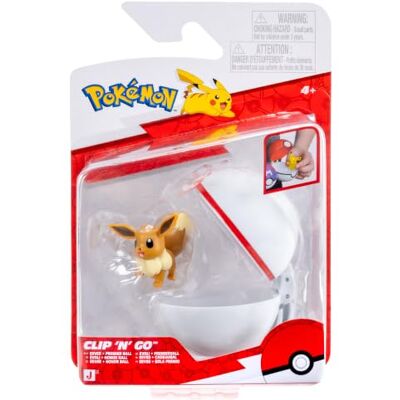Pokémon PKW4615 Clip N´Go Eevee w. Premier Ball W24 Compatible with Pokemon 5cm Batlle Figure Pokémon PKW4615 Clip N´Go Eevee w. Premier Ball W24 Compatible with Pokemon 5cm Batlle Figure