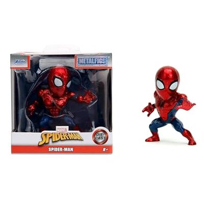 Jada Toys Marvel Spider-Man figur (Spiderman) – 1 samlarfigur av metall för fans och samlare från 8 år, ca 6,5 cm lång Jada Toys Marvel Spider-Man figur (Spiderman) – 1 samlarfigur av metall för fans och samlare från 8 år, ca 6,5 cm lång