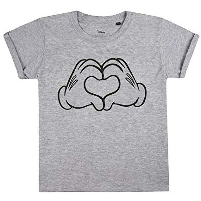 Disney flickor Mickey Mouse Love Hands T-tröja Disney flickor Mickey Mouse Love Hands T-tröja