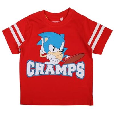 Disney Sonic pojke kortärmad T-shirt barn, Färg: röd, 3 �r Disney Sonic pojke kortärmad T-shirt barn, Färg: röd, 3 �r