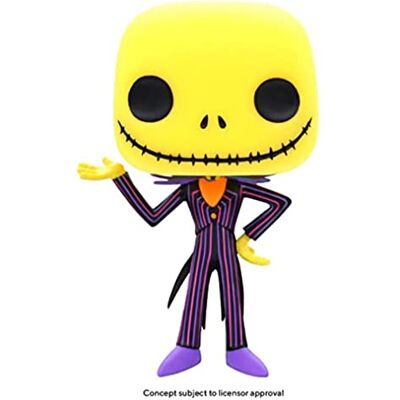Funko Jack Skellington Figure Black Light Color 9Cm Funko Jack Skellington Figure Black Light Color 9Cm