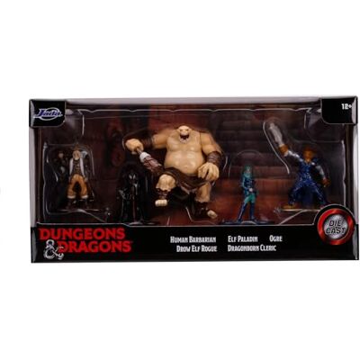 Jada Toys 253253001 Dungeons & Dragons 5-Pack Nanofigs Nanofigurer i Metall, Innehåller: Human Barbarian, Elf Paladin, Ogre, Drow Elf Drogue, Dragonborn Cleric, 4 cm, Från 12 år Jada Toys 253253001 Dungeons & Dragons 5-Pack Nanofigs Nanofigurer i Metall, Innehåller: Human Barbarian, Elf Paladin, Ogre, Drow Elf Drogue, Dragonborn Cleric, 4 cm, Från 12 år