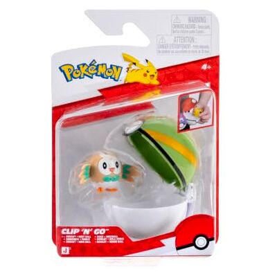 Pokémon PKW4612 Clip N´Go Rowlett w. Nest Ball W17 Compatible with Pokemon 5cm Batlle Figure Pokémon PKW4612 Clip N´Go Rowlett w. Nest Ball W17 Compatible with Pokemon 5cm Batlle Figure