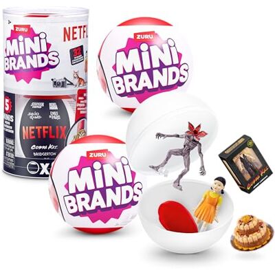 Mini Brands Netflix kapsel av ZURU, överraskningsleksak med samlarobjekt minis, blind förpackning, ikonisk show tema Minis (2 kapslar) Mini Brands Netflix kapsel av ZURU, överraskningsleksak med samlarobjekt minis, blind förpackning, ikonisk show tema Minis (2 kapslar)