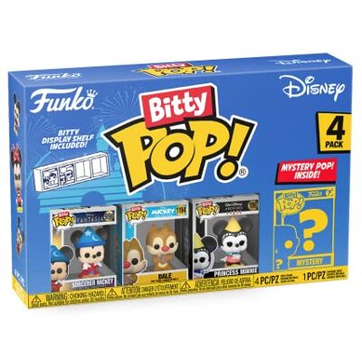 Funko Bitty POP! Disney – trollkarl Musse, Dale, Princess Mimmi och A Surprise Mystery minifigur – 2,2 cm (0,9 tum) samlarbar – stapelbar displayhylla ingår – presentidé – tårtdekoration Funko Bitty POP! Disney – trollkarl Musse, Dale, Princess Mimmi och A Surprise Mystery minifigur – 2,2 cm (0,9 tum) samlarbar – stapelbar displayhylla ingår – presentidé – tårtdekoration