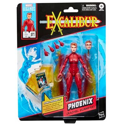 Marvel Legends Series Phoenix (Rachel Summers)-actionfigur inspirerad av Excalibur #1(1988) och X-Men-serietidningarna. Samlarobjekt i 15 cm skala med karaktärsdimensionerat serietidningstillbehör Legends Comics Inspired 15 cm actionfigur våg 2 Phoenix Marvel Legends Series Phoenix (Rachel Summers)-actionfigur inspirerad av Excalibur #1(1988) och X-Men-serietidningarna. Samlarobjekt i 15 cm skala med karaktärsdimensionerat serietidningstillbehör Legends Comics Inspired 15 cm actionfigur våg 2 Phoenix