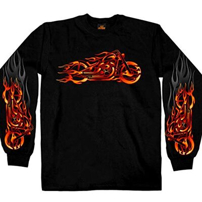 Hot Leathers Fire Bobber långärmad T-shirt (svart, XX-Large) Hot Leathers Fire Bobber långärmad T-shirt (svart, XX-Large)